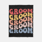 Bruidegom Groovy Bachelor Party  Fleece Deken (Voorkant)
