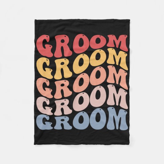 Bruidegom Groovy Bachelor Party  Fleece Deken (Voorkant)