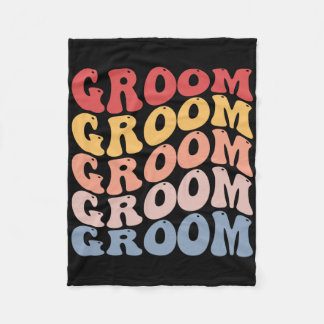 Bruidegom Groovy vrijgezellenfeest  Fleece Deken
