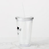 bruidegom hart en pijl bruiloft acryl drinkbeker (Links)