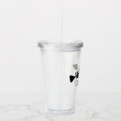 Bruidegom Hart en Pijl Trouwdag Acryl Drinkbeker (Rechts)