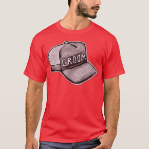 Bruidegom Hoed Schattig Verloving Trouwen Verloofd T-shirt