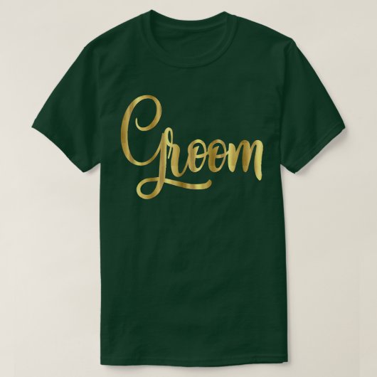 Bruidegom Huwelijksfeest Bruid Script Bachelor T-shirt (Design voorkant)