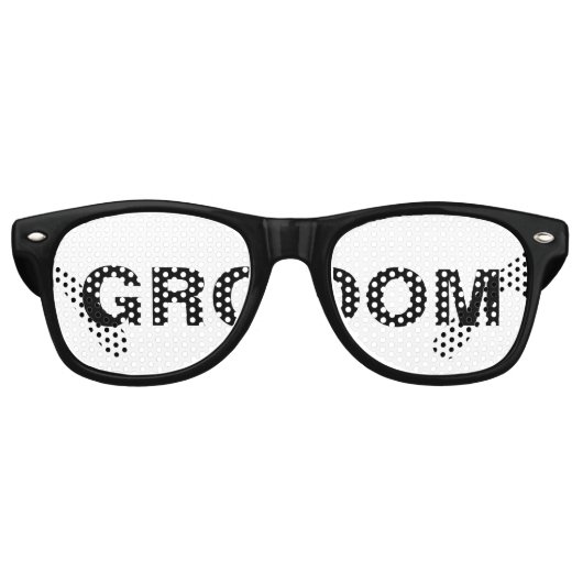 bruidegom huwelijksgunst retro zonnebril (Voorkant)