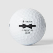 bruidegom huwelijkspartij aangepaste groomsmen naa golfballen (Voorkant)