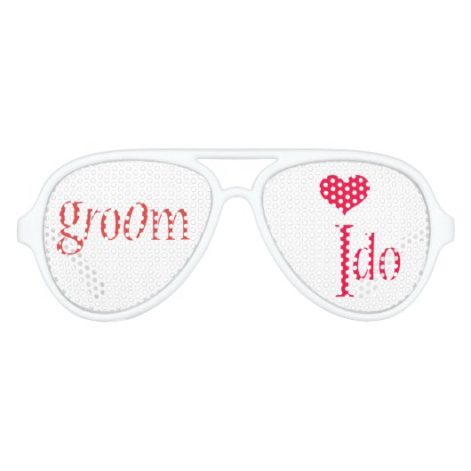 bruidegom Ik doe feesttinten Aviator Zonnebril (Voorkant)