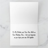 BRUIDEGOM IN ZIJN TUX-BROER OP JE TROUWDAG KAART (Binnen)