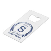 Bruidegom Initiaal Creditkaart Flessenopener (Achterkant Gekanteld)