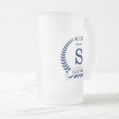 Bruidegom Initiaal Matglas Bierpul (Voorkant rechts)