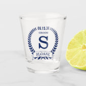 Bruidegom Initiaal Shot Glas (Voorkant)