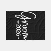 Bruidegom is 2026 getrouwd trouwfeest bruidsfeest fleece deken (Voorkant (Horizontaal))