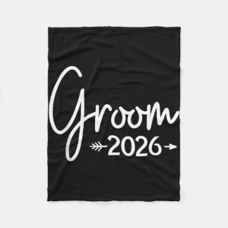 Bruidegom is 2026 getrouwd trouwfeest bruidsfeest fleece deken