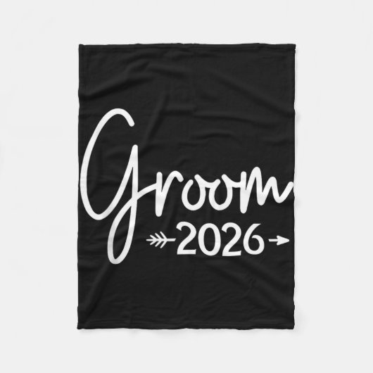 Bruidegom is 2026 getrouwd trouwfeest bruidsfeest fleece deken (Voorkant)