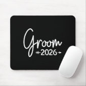 Bruidegom is 2026 getrouwd trouwfeest bruidsfeest muismat (Met muis)