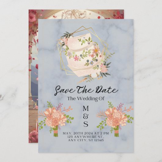 bruidegom kaart (Voorkant / Achterkant)