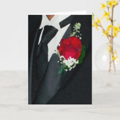 Bruidegom Kaart (Gele Bloem)