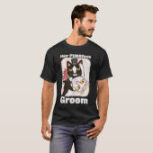 Bruidegom Kat Trouwpaar Zwart T-shirt (Voorkant volledig)