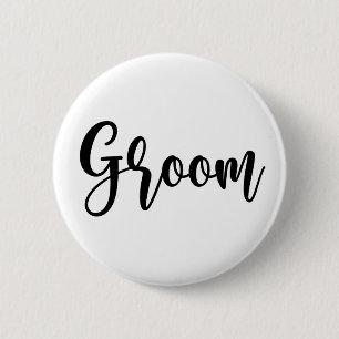 Bruidegom knoop ronde button 5,7 cm