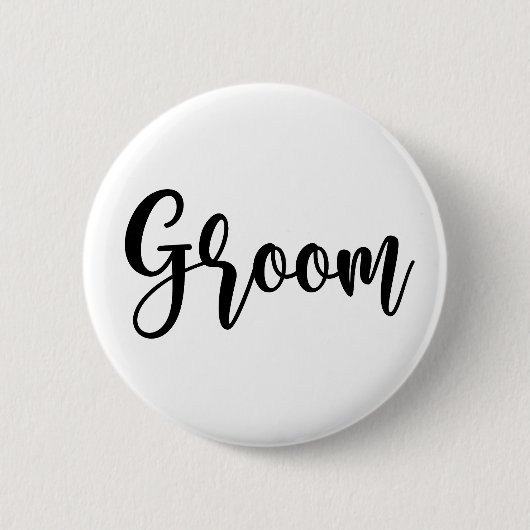 Bruidegom knoop ronde button 5,7 cm (Voorkant)
