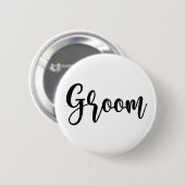 Bruidegom knoop ronde button 5,7 cm (Voorkant /achterkant)