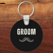 Bruidegom kostuum met snor - Groom's Party Sleutelhanger (Voorkant)