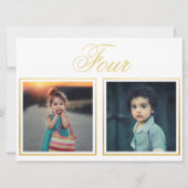 Bruidegom Leeftijd Elegant Klasse Gouden Tafel Num Kaart (Achterkant)