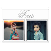 Bruidegom Leeftijd Elegant Klasse Zilver Tafelnumm Kaart (Achterkant)