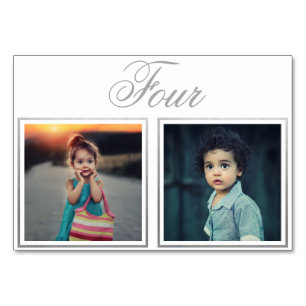 Bruidegom Leeftijd Elegant Klasse Zilver Tafelnumm Kaart