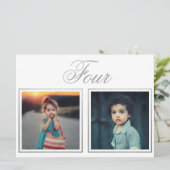 Bruidegom Leeftijd Elegant Klasse Zilveren Tafelnu Kaart (Staand voorkant)