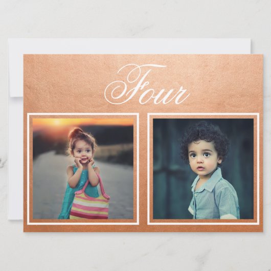 Bruidegom Leeftijd Elegant Roze Gouden Tafelnummer (Voorkant)