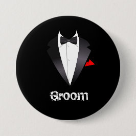 Bruidegom met Tuxedo Shirt Ronde Button 7,6 Cm