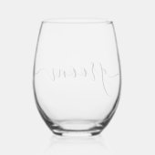 Bruidegom Minimalist Wijnglas Zonder Voet (Achterkant)