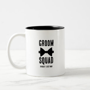 bruidegom   Modern Bachelor Groomsman Stylish Co Tweekleurige Koffiemok