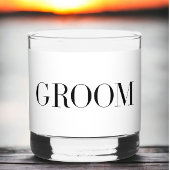 Bruidegom Modern Gepersonaliseerd Minimalistisch Whisky Glas
