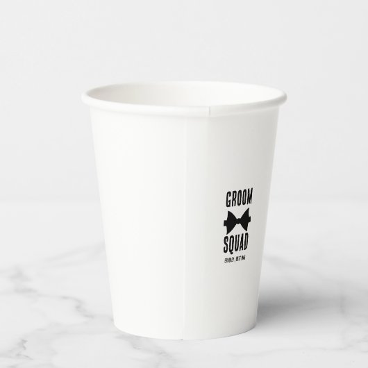bruidegom | Moderne Bachelor Groomsman papieren be Papieren Bekers (Rechts)