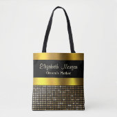 bruidegom Moeder Elegant Classy Goud Damask In rel Tote Bag (Voorkant)