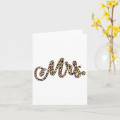 bruidegom Mrs Leopard Print Wedding Matching Cou Kaart (Gele Bloem)