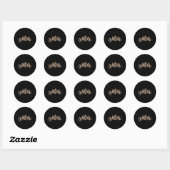 bruidegom Mrs Leopard Print Wedding Matching Cou Ronde Sticker (Vel)