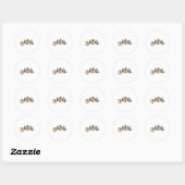 bruidegom Mrs Leopard Print Wedding Matching Cou Ronde Sticker (Vel)