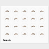 bruidegom Mrs Leopard Print Wedding Matching Cou Ronde Sticker (Vel)