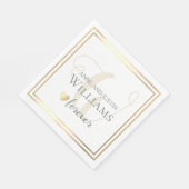 bruidegom namen/achternaam liefde voor eeuwig brui servet (Hoek)