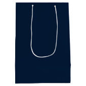 Bruidegom Navyblauw Elegante Moderne Geschenken Tr Medium Cadeauzakje (Achterkant)