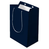 Bruidegom Navyblauw Elegante Moderne Geschenken Tr Medium Cadeauzakje (Achterkant Gekanteld)