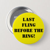 Bruidegom om vrijgezellenfeest pin badge ronde button 7,6 cm (Voorkant /achterkant)