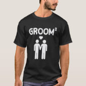 bruidegom Plein Leuke Gay Bi Pan Bruiloft T-shirt (Voorkant)