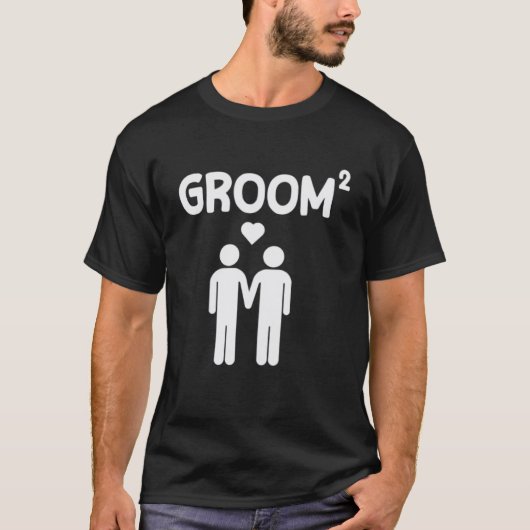 bruidegom Plein Leuke Gay Bi Pan Bruiloft T-shirt (Voorkant)