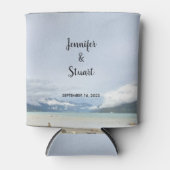 bruidegom rustieke berg strand bruiloft blikjeskoeler (Voorkant)