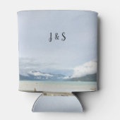 bruidegom rustieke berg strand bruiloft blikjeskoeler (Achterkant)