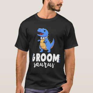 Bruidegom Saurus Dinosaur Verlovings- Huwelijkskop T-shirt