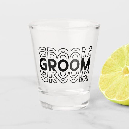 Bruidegom shot glas (Voorkant)
